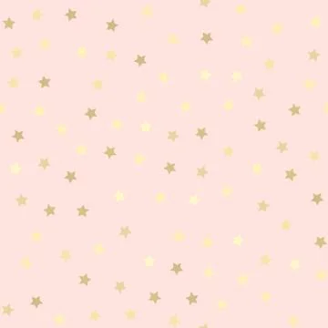 Golden glitter seamless pattern, pink background Stock Illustration
