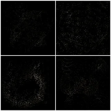 Golden glitter set on black vector illustration Stock-Illustration