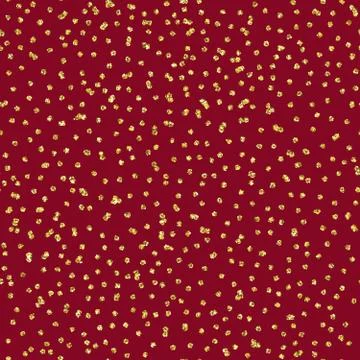 Golden Glitter Snow Pattern on Red Background Stock Illustration