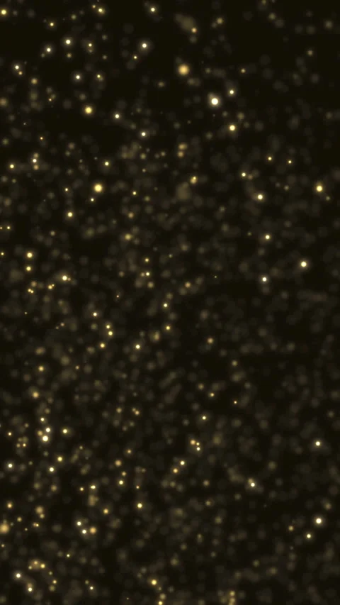 Golden glitter sparkle bubbles particles bokeh on black background Stock Footage 320678000