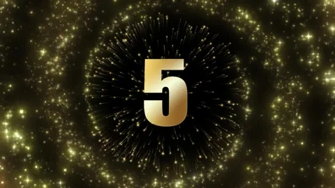 Golden glitter sparkle circle frame animation with shining stars and light Stock Footage 339257572