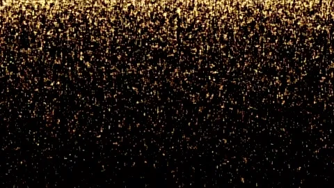 Golden Glitter Sparkling Magic light. Shining gold Dust particles  Stock Footage 155435555