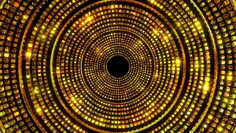 Golden Glittering Circles Stockbeeldmateriaal 102439939