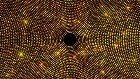 Golden Glittering Circles Stock Footage 102446794