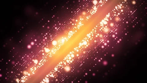 Golden Glittering Depth Lights Stock Footage 94855783