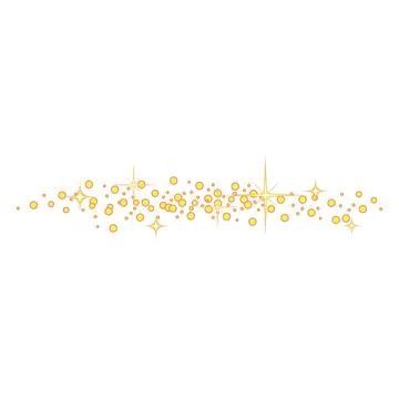 Golden glittering particles creating a festive stardust effect Stock Illustration