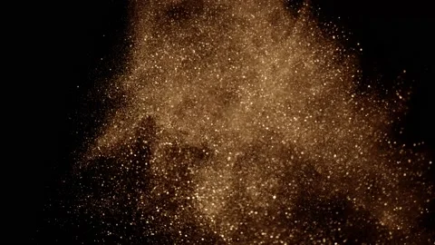Golden glittering particles Stock Footage 171053299