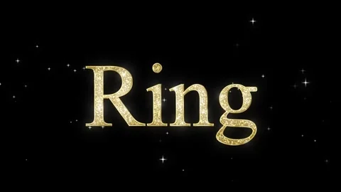 Golden Glittering Ring Animation with Sparkles and Black Background Stock Footage 325950291