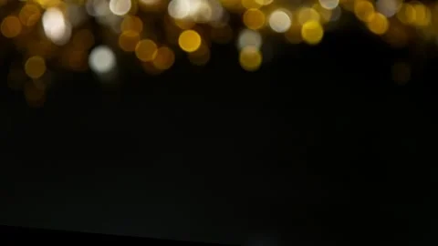 Golden Glitters Background in Super Slow Motion Stock Footage 292818223