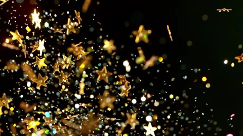 Golden Glitters Background in Super Slow Motion Stock Footage 292818403