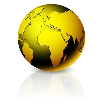 Golden Globe isolated Illustrazione stock