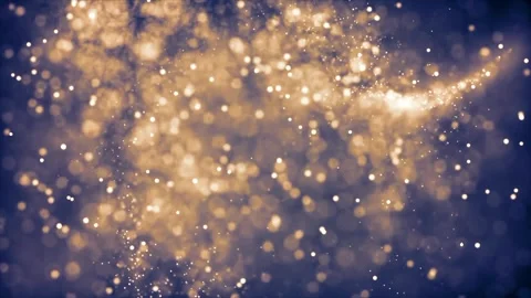 Golden Glow Bokeh Effect Animation Loop Video stock 220196941