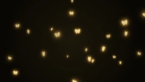 Golden glowing butterflies flying loop background Stock-Footage 342608672