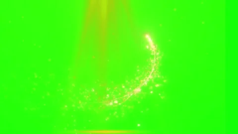 Golden glowing light particles swirling in circular motion against a bright 스톡 동영상 346120982