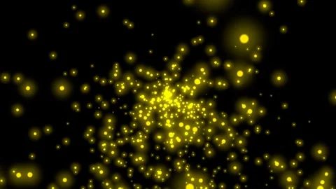 Golden glowing particles, floating light, magical luxury background effect Stock Footage 337701854