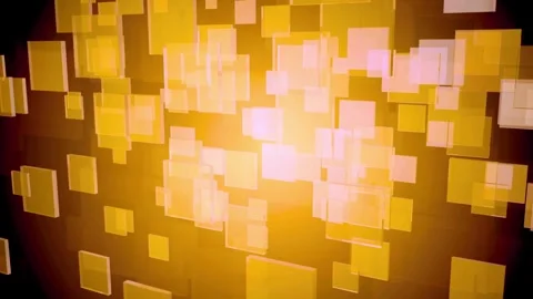 Golden glowing pixels background. Abstract digital light effect Stock Footage 334273971