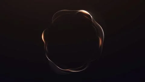Golden glowing plasma sphere on a dark luxury background, warm energy rim, .. Stock Illustration