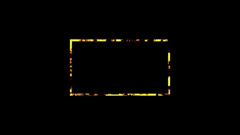 Golden glowing rectangles animate on black background with subtle cinematic.. Stock Footage 341720455