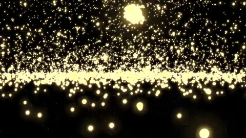 Golden glowing star particle in random direction with bounce Stock Footage 71540329