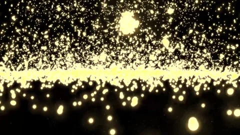 Golden glowing star particle in random direction with bounce Stock Footage 71540367