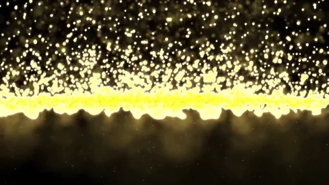 Golden glowing star particle in random direction with bounce Stock Footage 71540980
