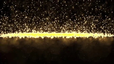 Golden glowing star particle in random direction with bounce Stock Footage 71541156