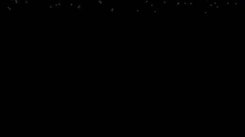 Golden glowing star particle in random direction with bounce Stock Footage 72433832