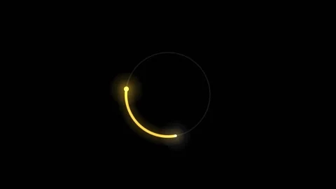 Golden Glowing Tech Loading Screen Loop Video stock 342263432