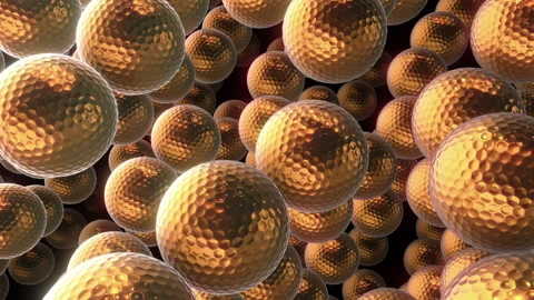 Golden Golf Balls Stock Footage 265260192