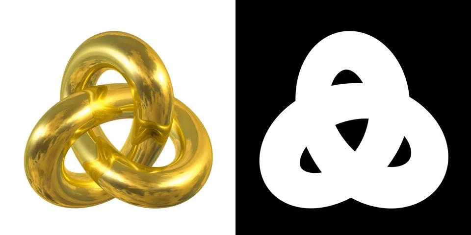 Golden Gordian Knot Sign Stock Illustration