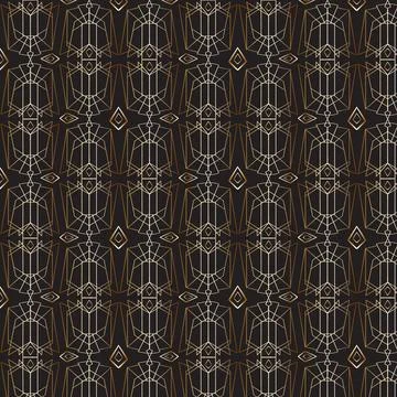 Golden gradient art deco pattern 库存插图