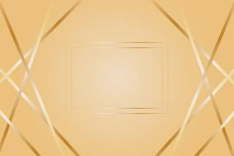 Golden gradient background with oblique lines on the edges and a frame in t.. Stock Illustration