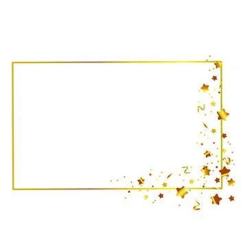 Golden gradient glitter frame on the white background Stock Illustration