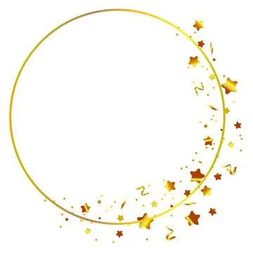 Golden gradient glitter frame on the white background Stock Illustration