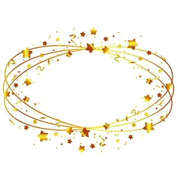 Golden gradient glitter frame on the white background Stock Illustration