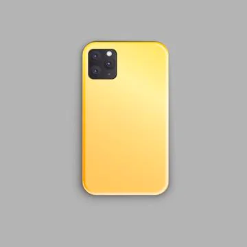 Golden gradient print smartphone case design Stock Illustration
