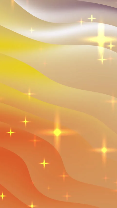 Golden gray, brown, yellow,orange Gradient Waves with Sparkling Stars Background Stock Footage 327207699