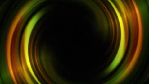 Golden green vortex motion background seamless loop of glowing light tunnel 動画素材 346219116