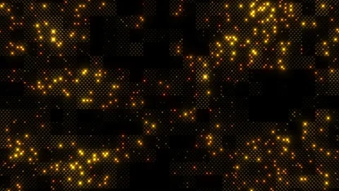 Golden grid pattern on black background Stock Footage 311751534