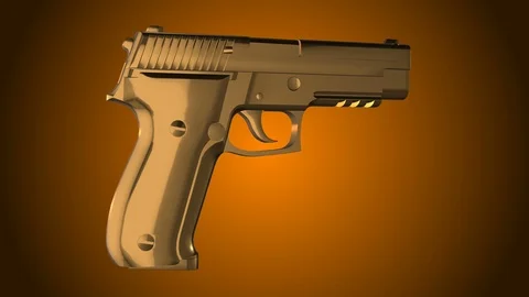 Golden gun spin loop Stock-Footage 87478272