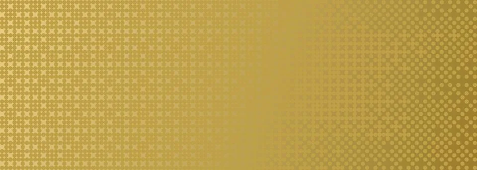 Golden halftone dot pattern background with smooth gradient tones, dense Stock Illustration