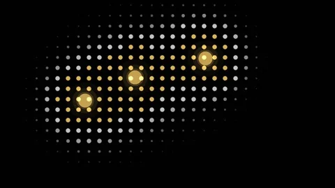 Golden Halftone Tech Background Seamless Loop Video stock 342263453