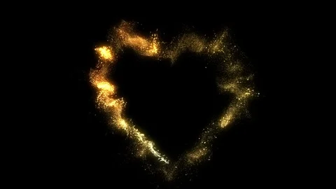 Golden Heart Stock Footage 98494830