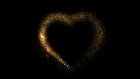 Golden Heart Stock Footage 98494833