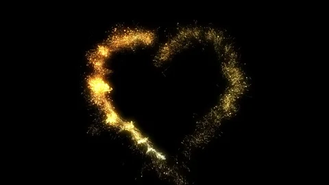 Golden Heart Stock Footage 98494857