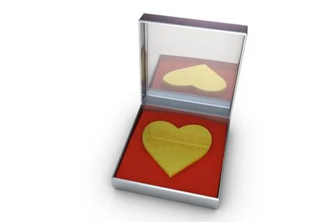 Golden heart Illustration