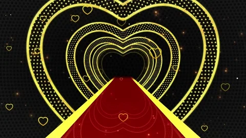 Golden Heart Pathway Background Vidéo 204144089