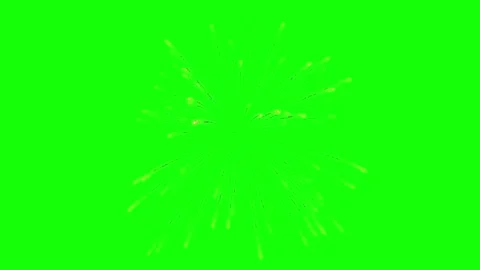 Golden heart shaped firework explosion with sparkling light trails isolated on Stock Footage 345854802