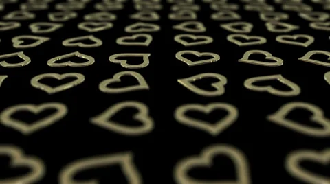 Golden hearts background. Seamless loop. Stock Footage 33931898