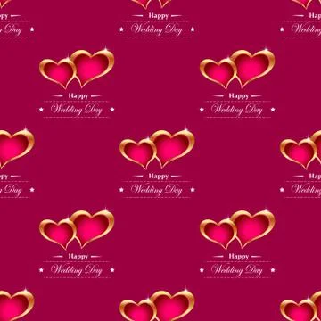 Golden hearts background vector Stock Illustration